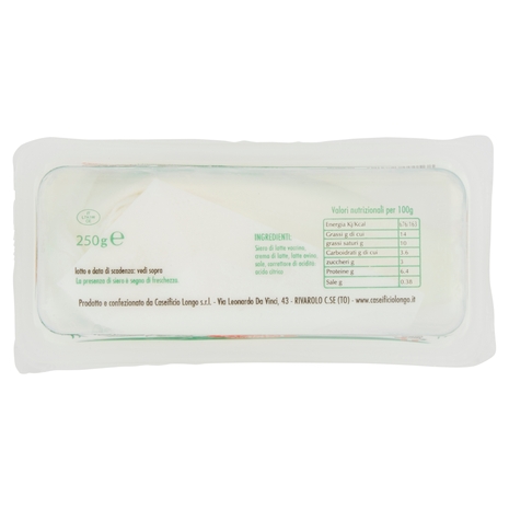 Caseificio Longo Seiráss ricotta reale piemontese 250 g